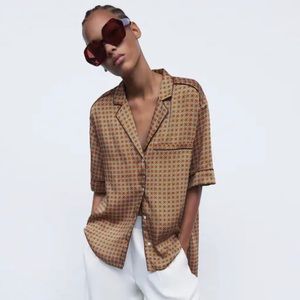 Zara Patterned Pajama Shirt